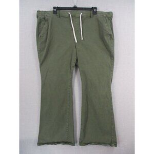 Torrid Green Drawstring Waist Wide Leg Pants Women’s Size 4R Casual Relaxed Fit